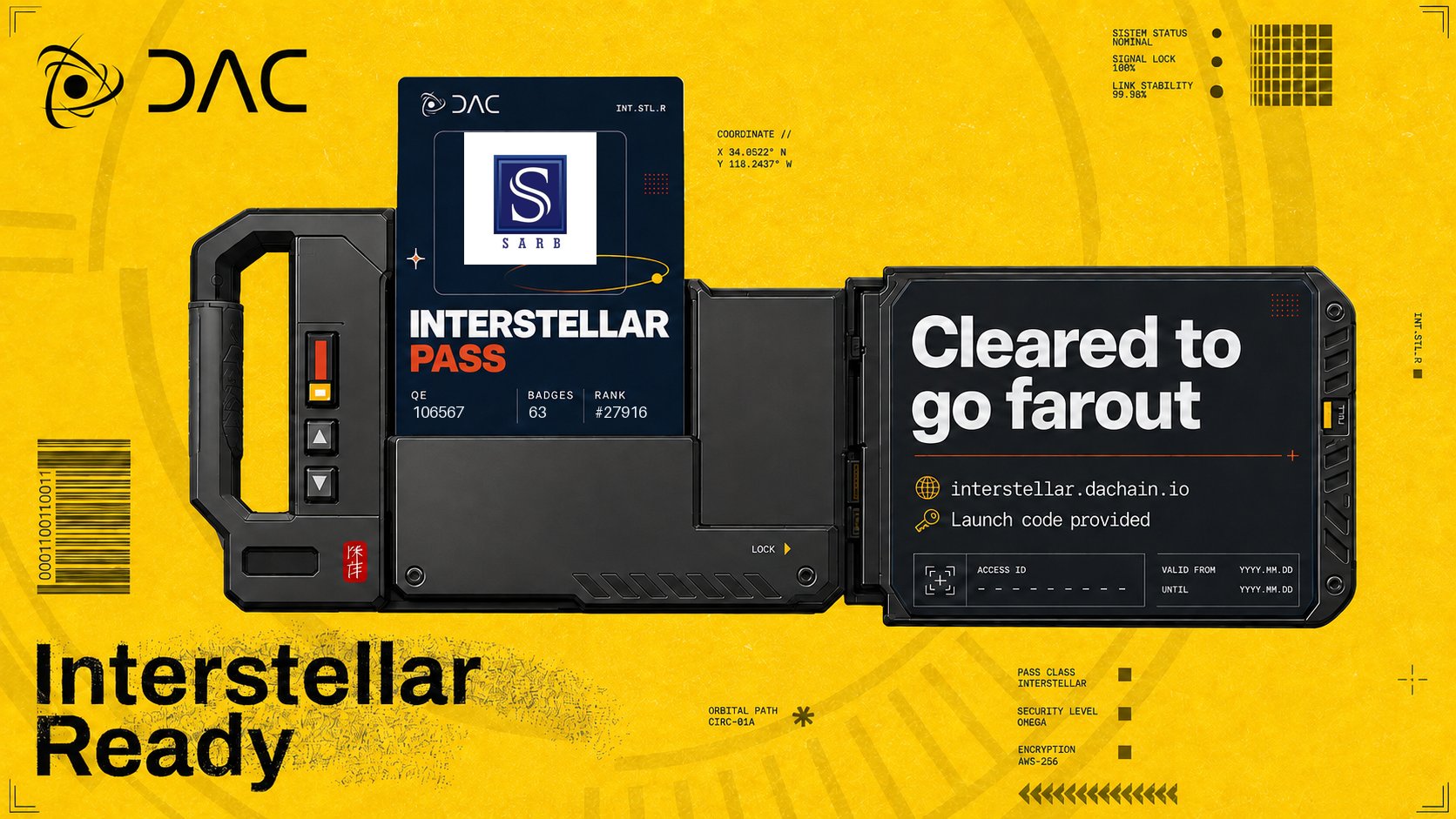 DAC Interstellar — Pre-Registration Card