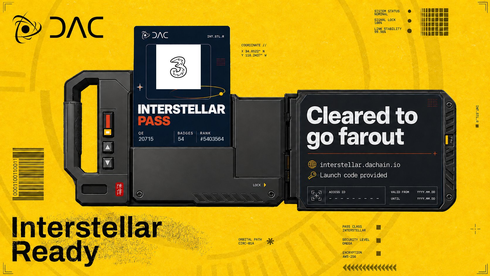 DAC Interstellar — Pre-Registration Card