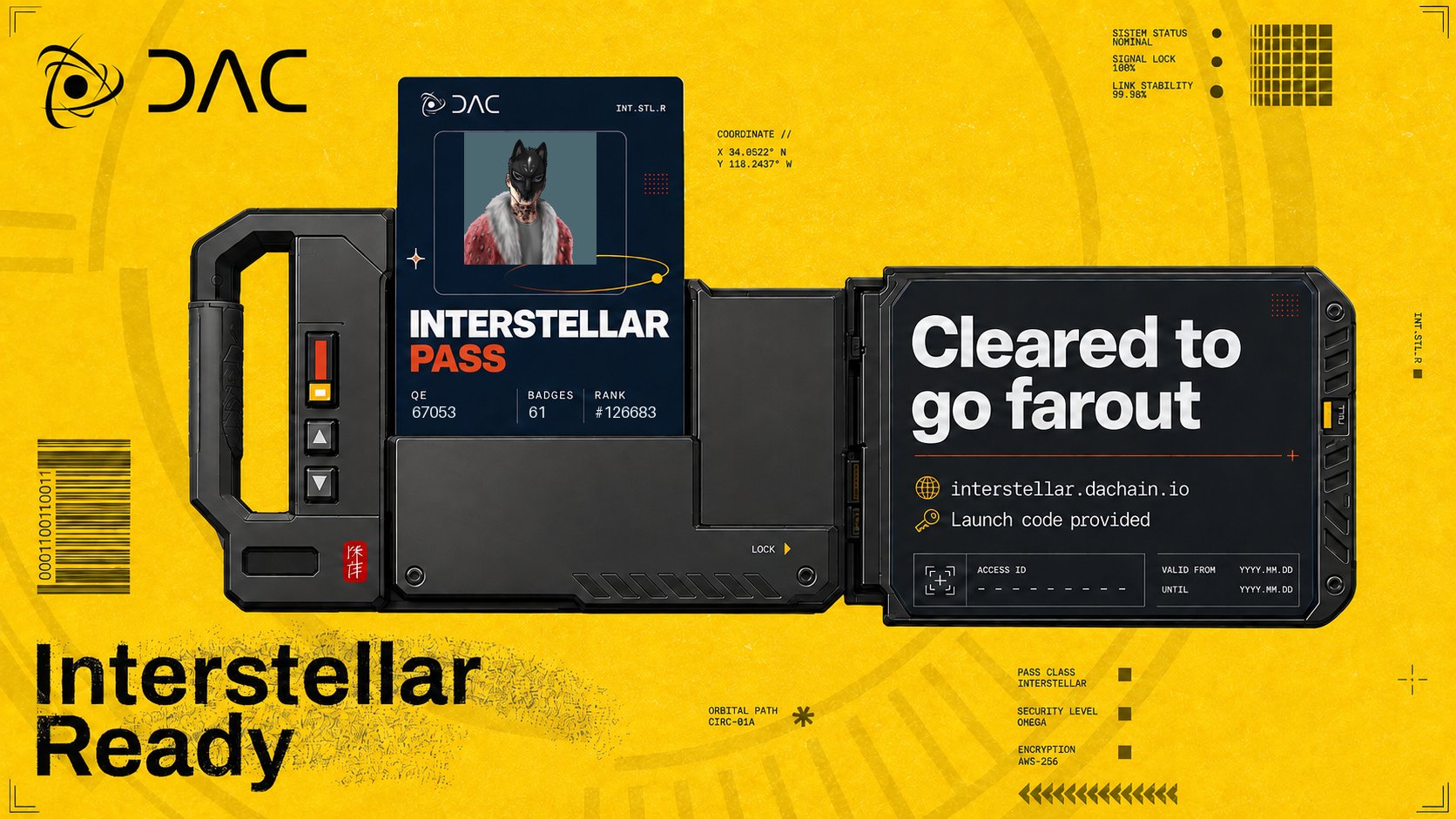 DAC Interstellar — Pre-Registration Card