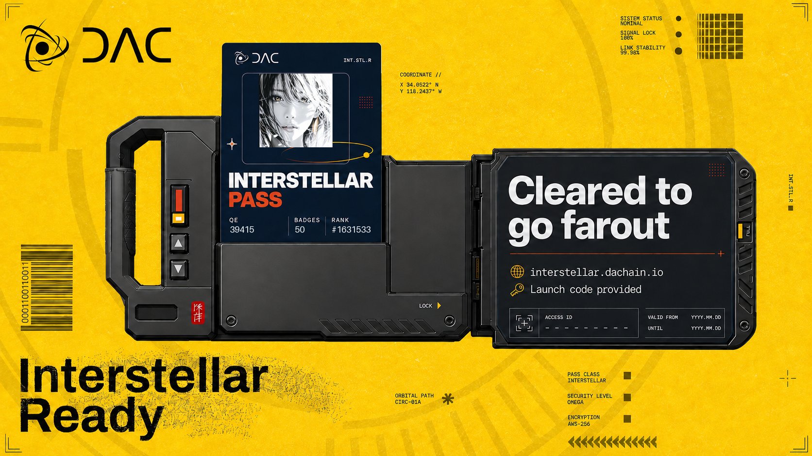 DAC Interstellar — Pre-Registration Card