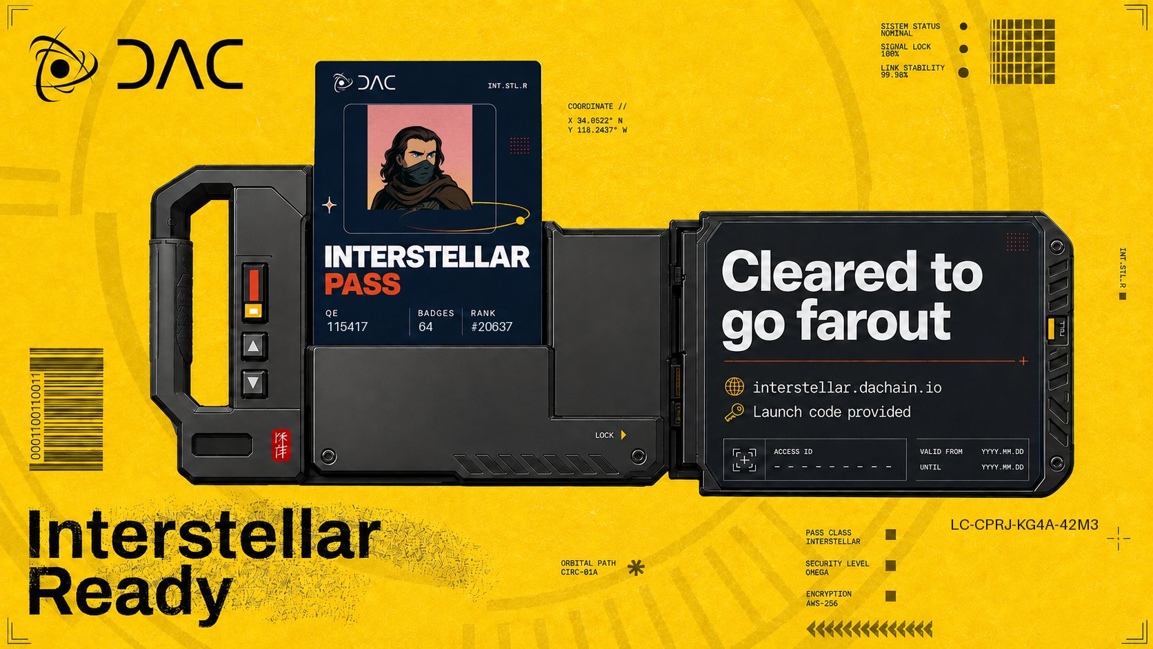 DAC Interstellar — Pre-Registration Card