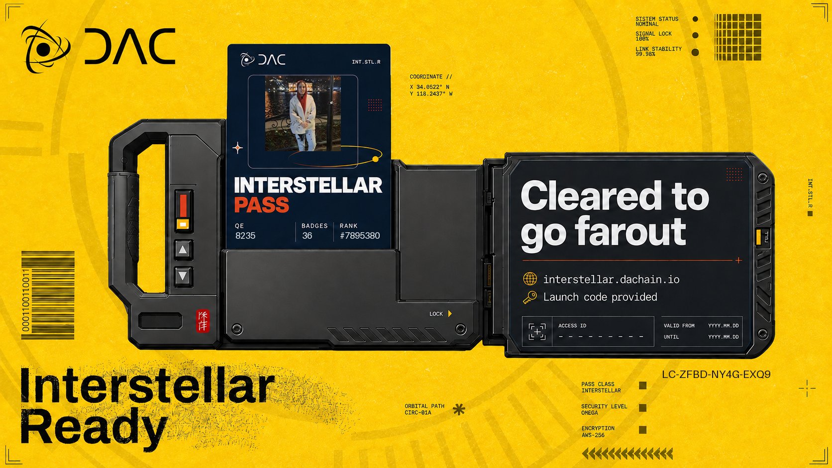 DAC Interstellar — Pre-Registration Card