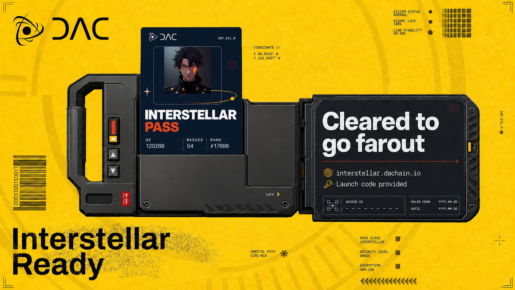 DAC Interstellar — Pre-Registration Card