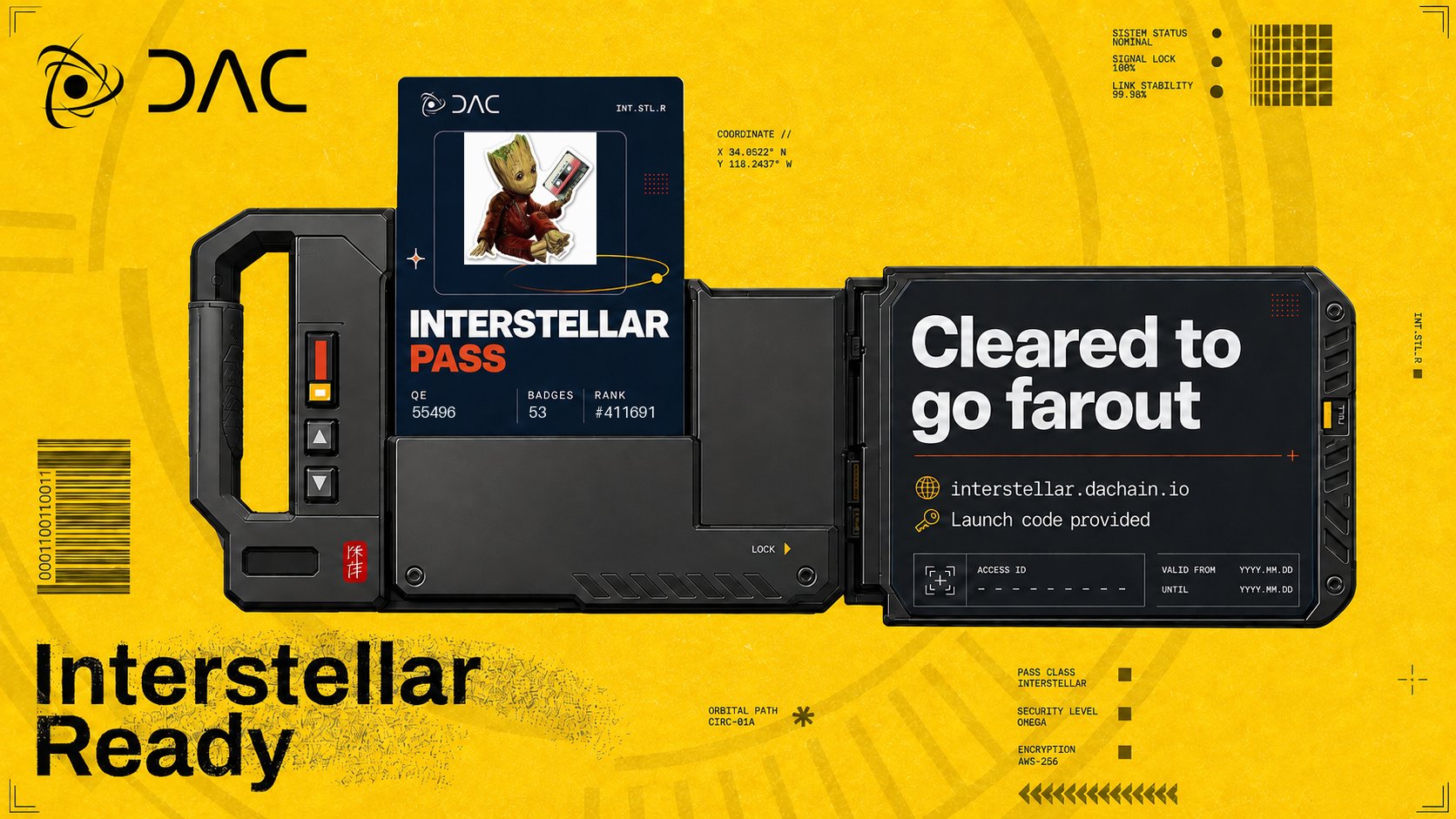 DAC Interstellar — Pre-Registration Card