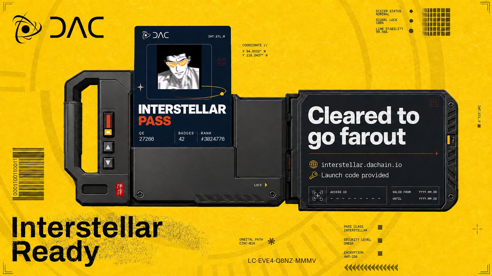 DAC Interstellar — Pre-Registration Card