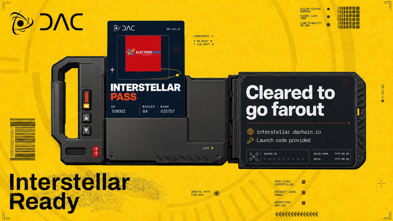 DAC Interstellar — Pre-Registration Card