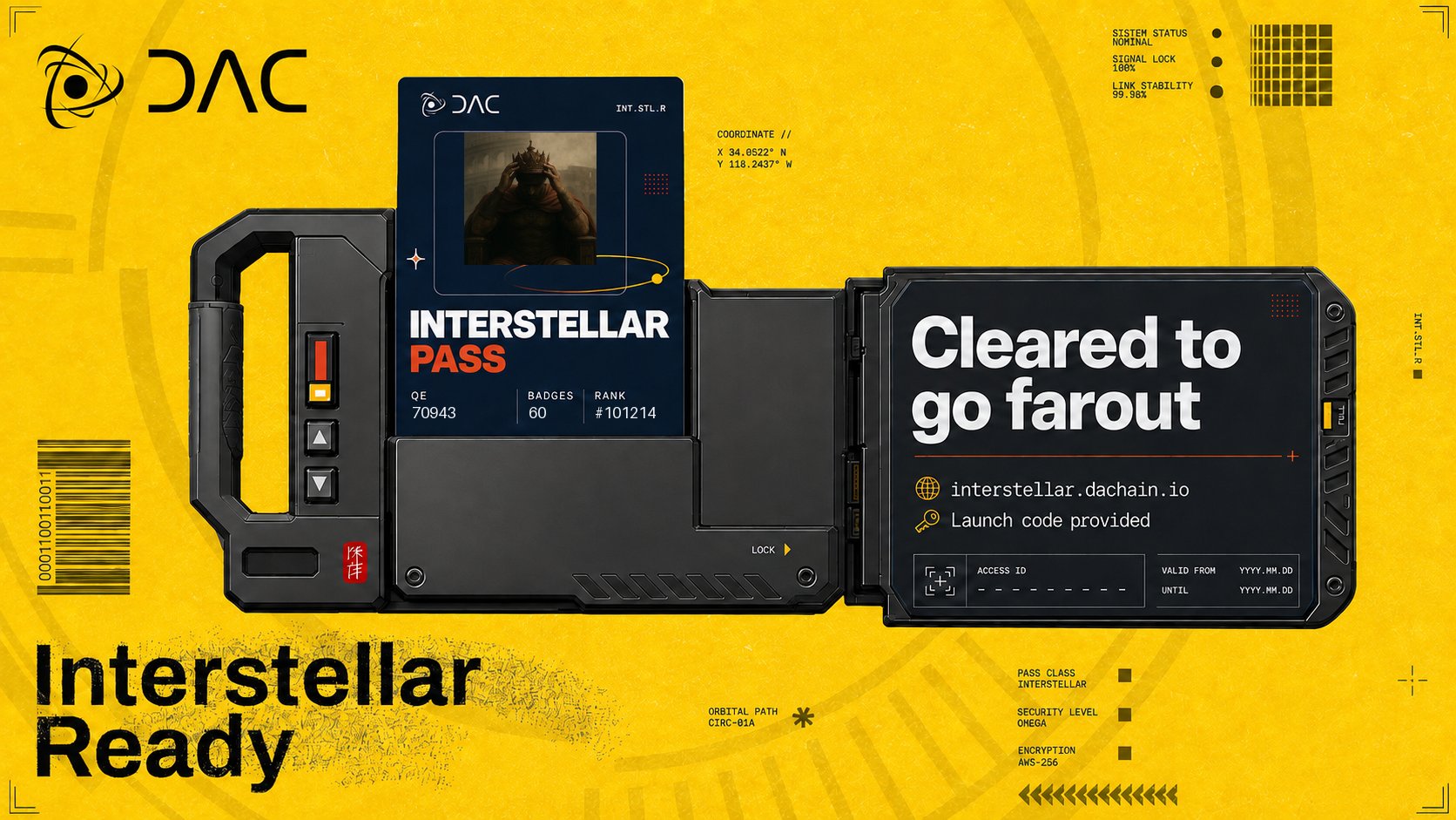 DAC Interstellar — Pre-Registration Card