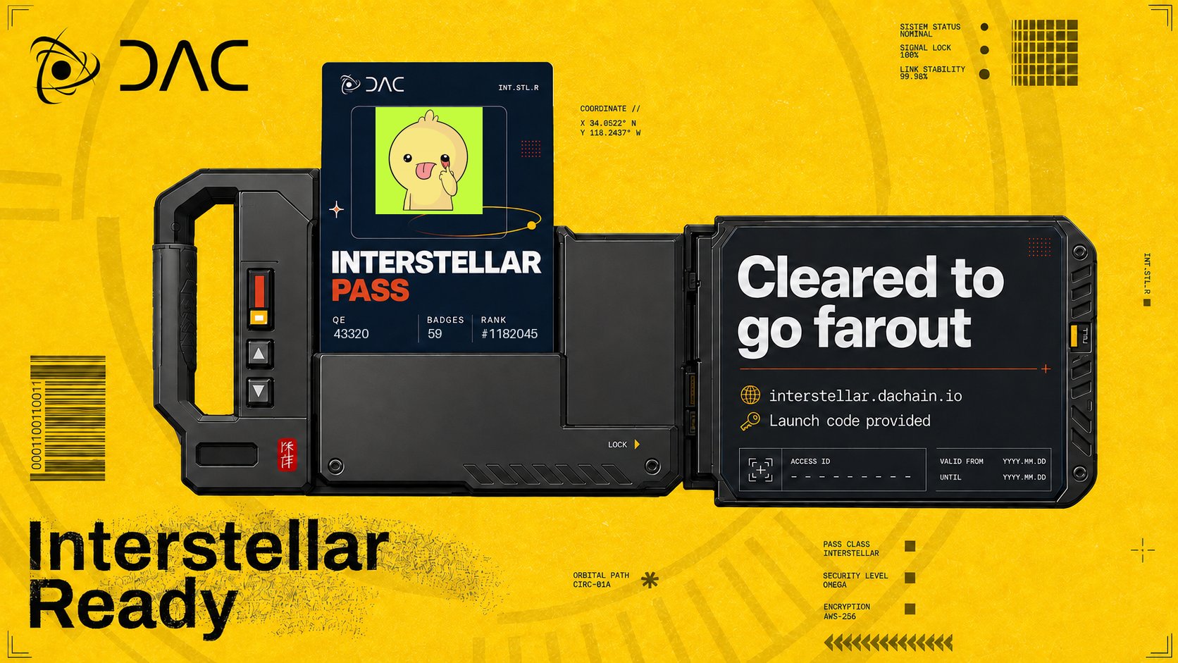 DAC Interstellar — Pre-Registration Card